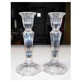 Pair of Towle Austria crystal candlesticks, 8'