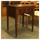 Vintage walnut sewing machine table, no machine,