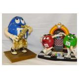 2 M&M's candy dispensers: Blues Cafe w/ saxophone
