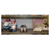 Garden yard art statues: 4 gnomes, 13' tall -