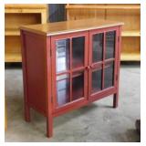 Farmhouse cabinet w/ paned glass doors &