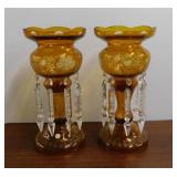 Stunning Germany Bohemian overlay amber glass
