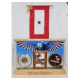 Hand crafted US Marine clock / photo frame -