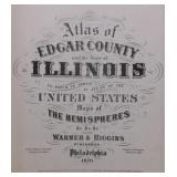 1870 Edgar County Illinois Atlas book,
