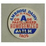 Sleeve of vintage NOS Abrose Dairy New Mexico
