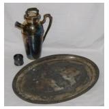 Antique silverplate: 1865 PB&P Co. platter, 16"