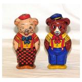 Two 1938 J. Chein tin litho wind-up animal toys:
