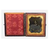 6 antique tintype & ambrotype photos in frames