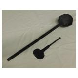 Antique hand forged wrought iron: Ladle w/ pour