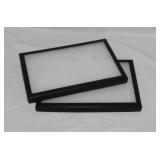 2 Riker glass top showcase display cases,