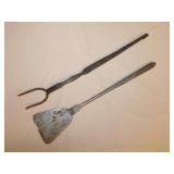 Antique hand forged wrought iron: Spatula dough