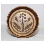 Antique primitive birch bell butter mold stamp,
