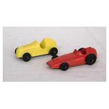 Tootsietoy & Hubley race cars, 3 1/2" and 4" long