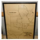 Vintage Churchill Truck Lines Midwest System