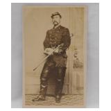 4 antique military cabinet card photos