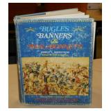 12 military war books: Signed 1977 Bugles, Banners