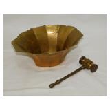 Brass planter - Solid brass gavel, 5.5" long -