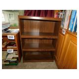3 shelf wood bookcase, 30" x 11" x 41.5"