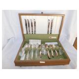 Rogers Bros. Flair pattern silverware in chest