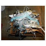 Plastic & wooden coat hangers