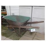 Metal tub wheelbarrow