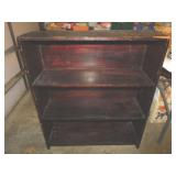 Antique wood 3 shelf bookcase, 30" x 9.5" x 35"