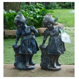 Pr. concrete Dutch maiden yard art statues,