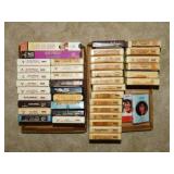 37 Elvis Presley 8 track tapes & 2 VHS tapes