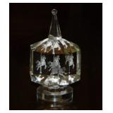 Shannon Ireland crystal carousel paperweight,