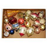 Vintage mercury glass Christmas tree ornaments: