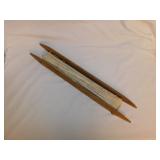 Antique weaving loom shuttle w/ twine rope -