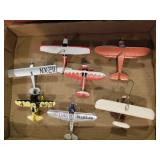 7 vintage airplane Christmas ornaments
