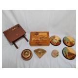 Mid Century Sorrento Italy marquetry inlaid wood