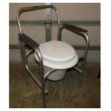Crescent medical commode bathroom chair, 18" wide