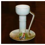 Rare antique Royal Bayreuth porcelain chamberstick