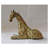 Rare signed & numbered cast metal giraffe calf,