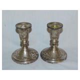 Pair of Towle sterling silver candlesticks,