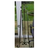 Wrought iron floor easel stand