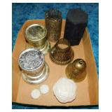 Candles - Pillar Stands - Brass shades