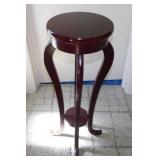 Mahogany circular side table, 11" diameter x 31"