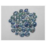 38 small Mosaic Opal Triplets cabachons