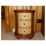 Vintage 3 drawer Stein World Natalie oval chest,