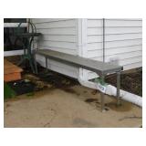 Stainless steel bench or industrial shelf,