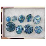 9 large Mosaic Opal Triplets cabachons