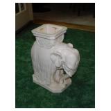 Resin elephant patio planter, 16.5" tall