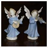 2 Sanmyro Germany porcelain musical angels, 3.5"