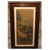 Antique original On The Alert Sporting Dogs