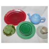 Mount Clemens Pottery Petalware platter & plates