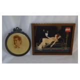 Antique opalotype photo, framed -