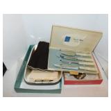 Vintage Sheffield Snack-Mate serving set w/
